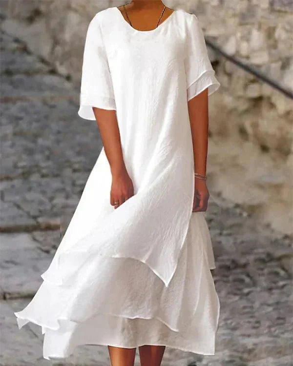 Bárbara Lightweight Summer Dress Made of Cotton for an Elegant Appeara
