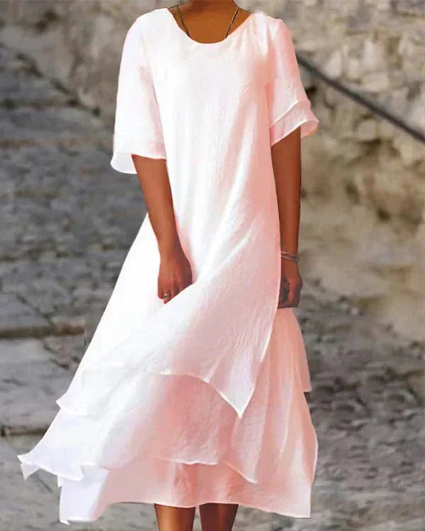 Bárbara Lightweight Summer Dress Made of Cotton for an Elegant Appeara