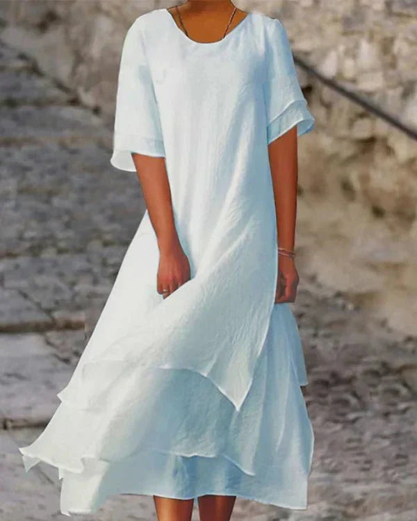 Bárbara Lightweight Summer Dress Made of Cotton for an Elegant Appeara
