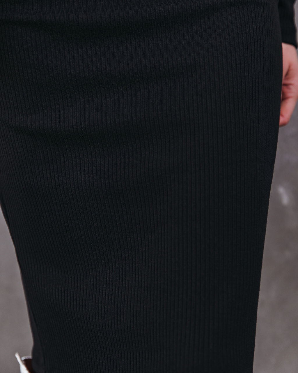 Arielle Off The Shoulder Ribbed Knit Midi Dress FINAL