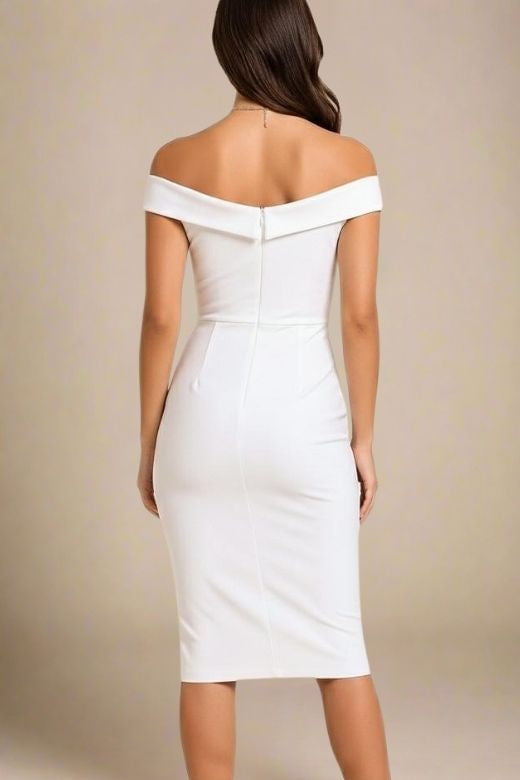 Ash Bandage Dress - White Pearl