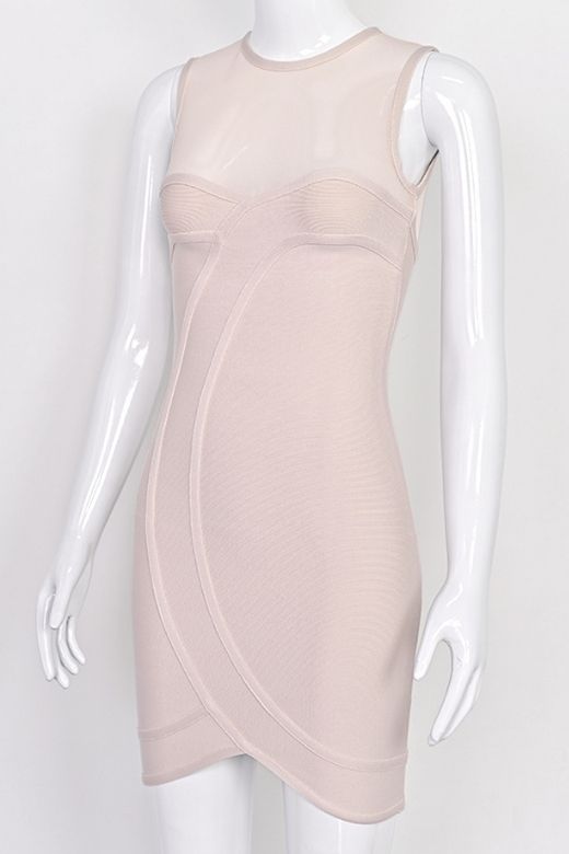 Aspen Bodycon Mini Dress - Nude