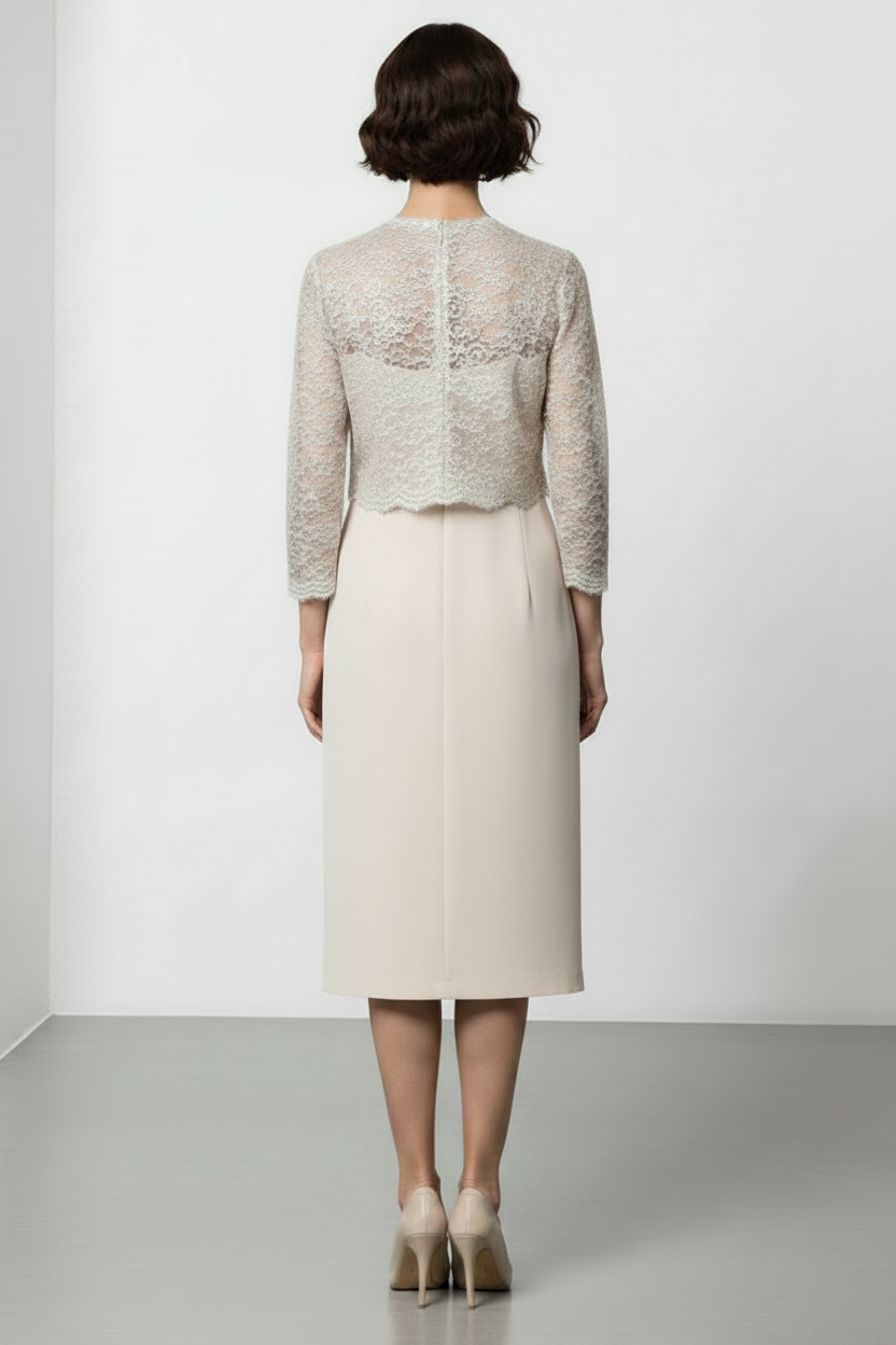 Lace Sheath Dress with Matching Bolero Jacket