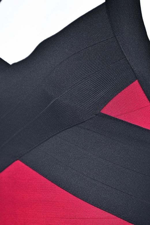 Audrey Bandage Mini Dress - Cherry Red
