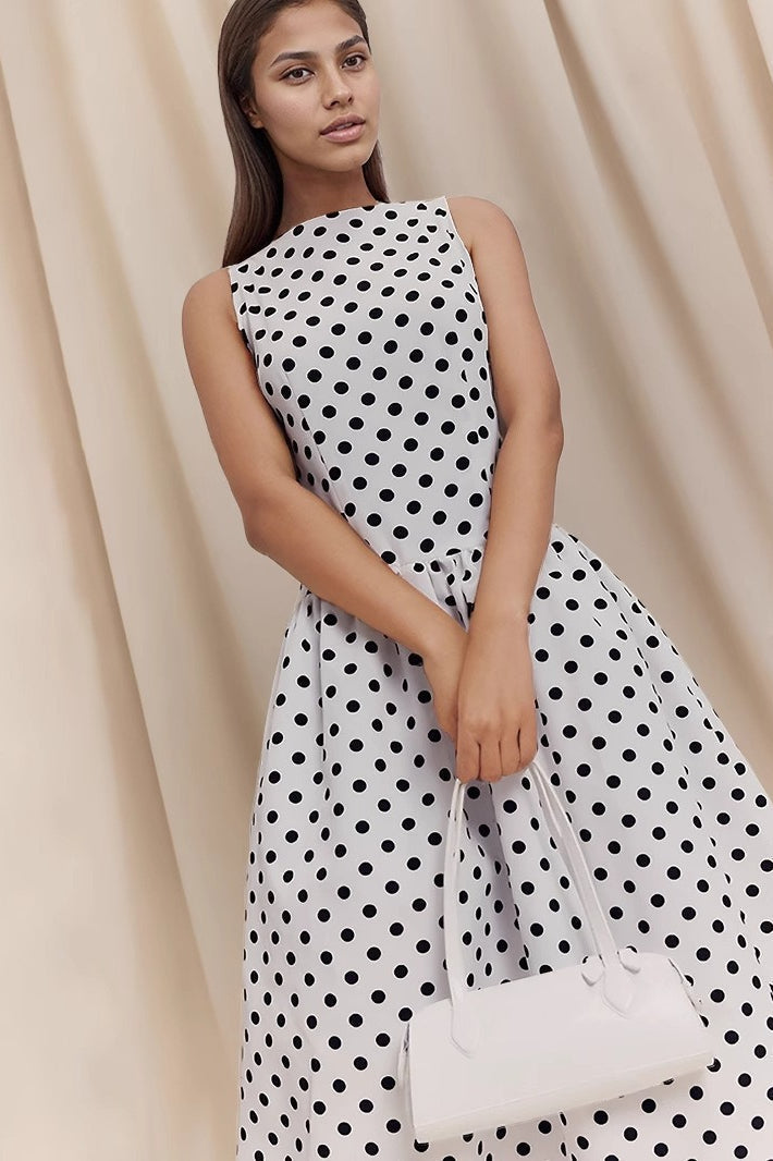 Vintage Polka Dot Work Dress - VelvetHem