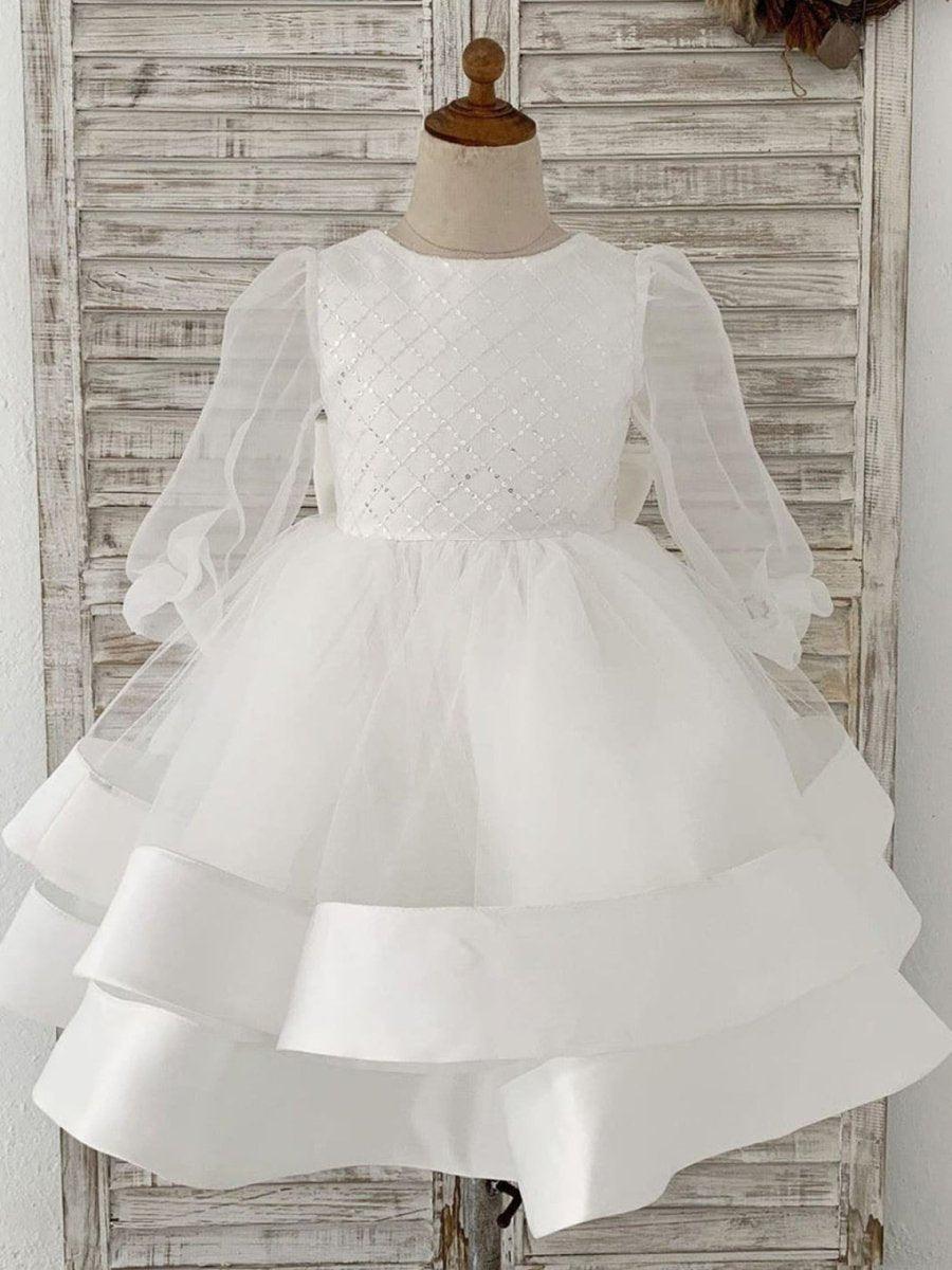 Ball-Gown/Princess Tulle Knee-length Flower Girl Dress - VelvetHem
