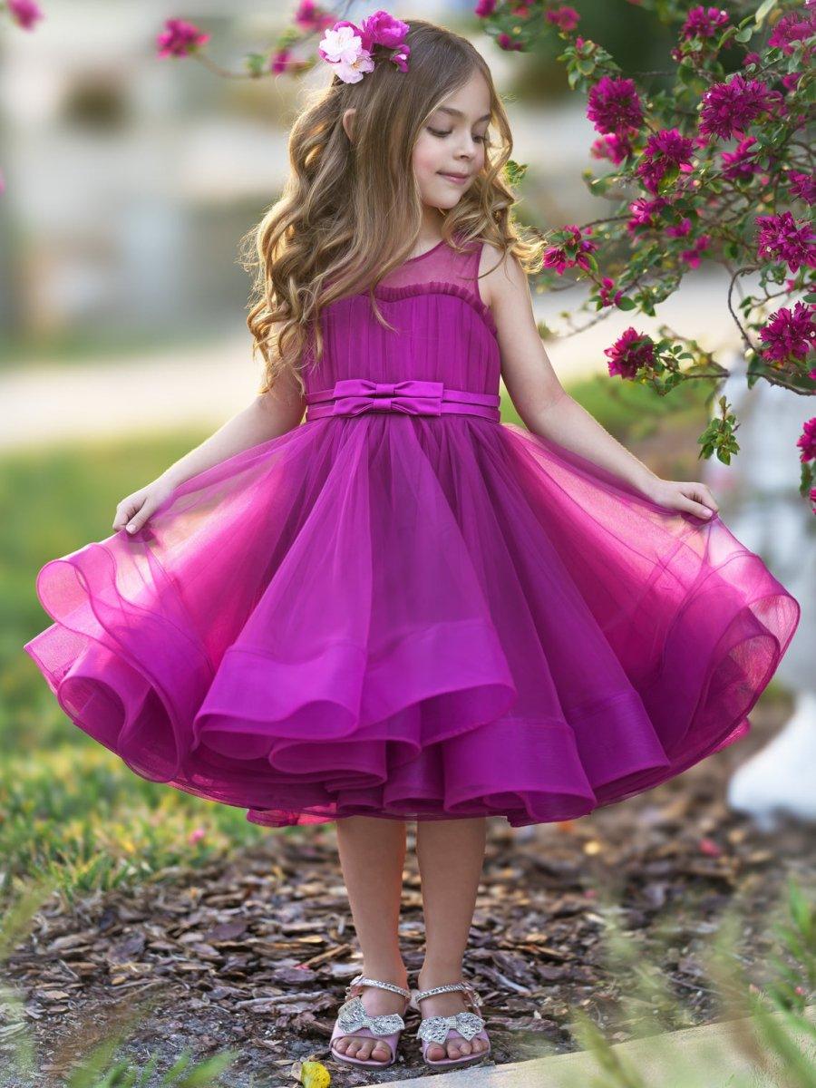 Ball-Gown/Princess Tulle Knee-length Flower Girl Dress - photo 1