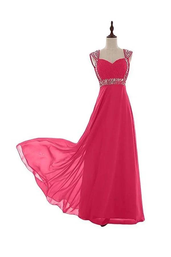 Beaded Chiffon Prom Dresses 2016 Long Bridesmaid Party Dresses (ZD13189)
