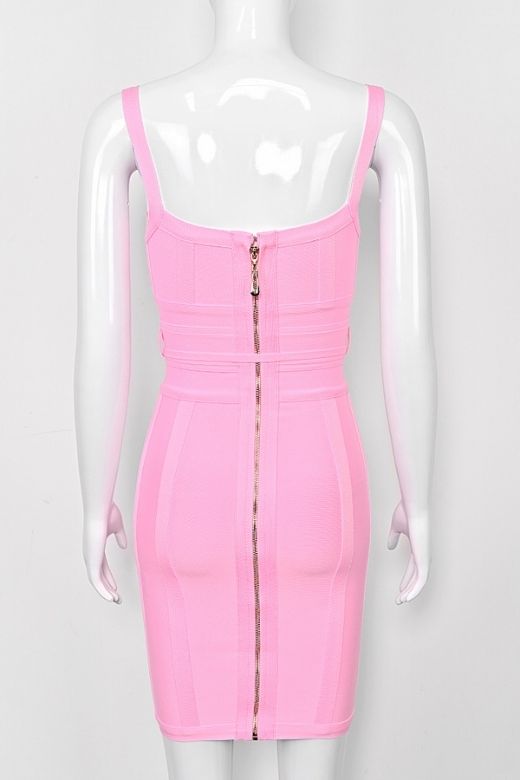 Bek Bandage Dress - Blush Pink
