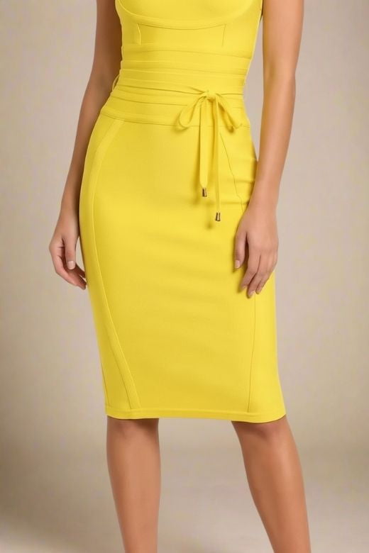 Bek Bandage Dress - Sun Yellow