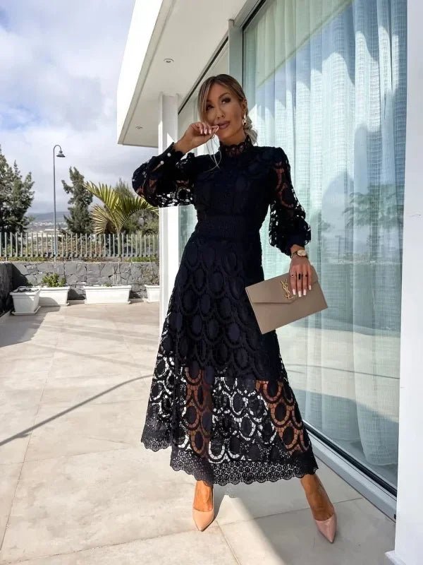 Julia Elegant Long Lace Dress for Women Party Night Style