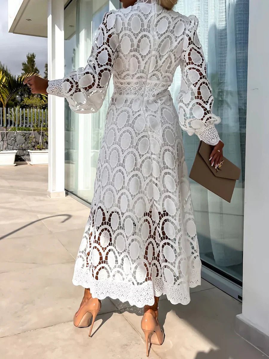 Julia Elegant Long Lace Dress for Women Party Night Style