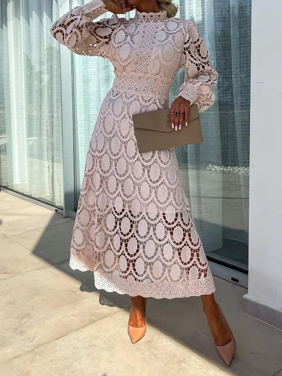 Julia Elegant Long Lace Dress for Women Party Night Style