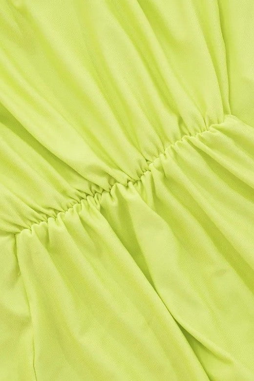 Bella Bodycon Wrap Maxi Dress - Neon Green