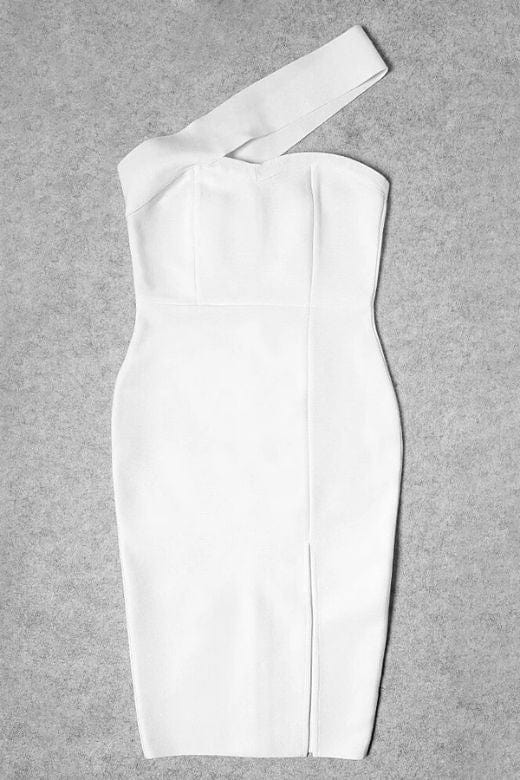 Gianna Bandage Dress - White Pearl