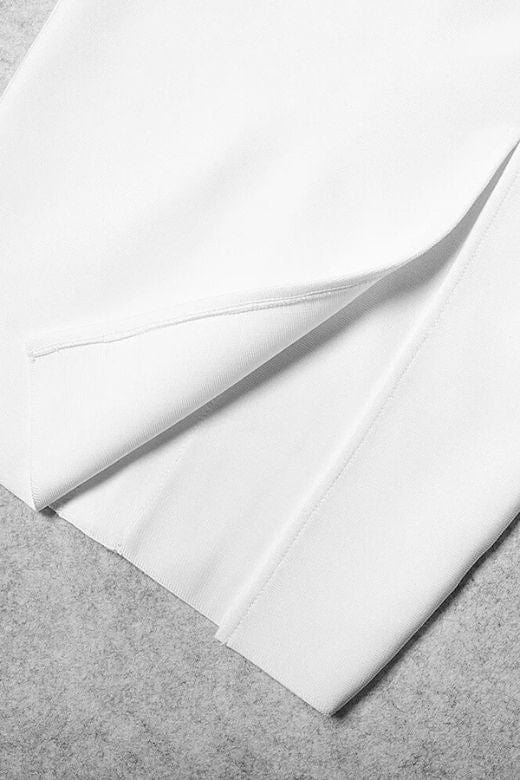 Gianna Bandage Dress - White Pearl