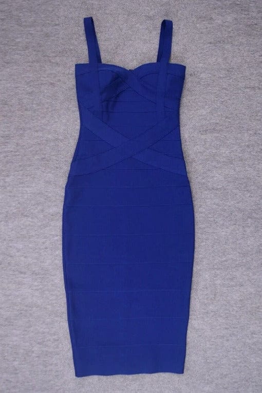 Heidi Bandage Midi Dress - Navy Blue