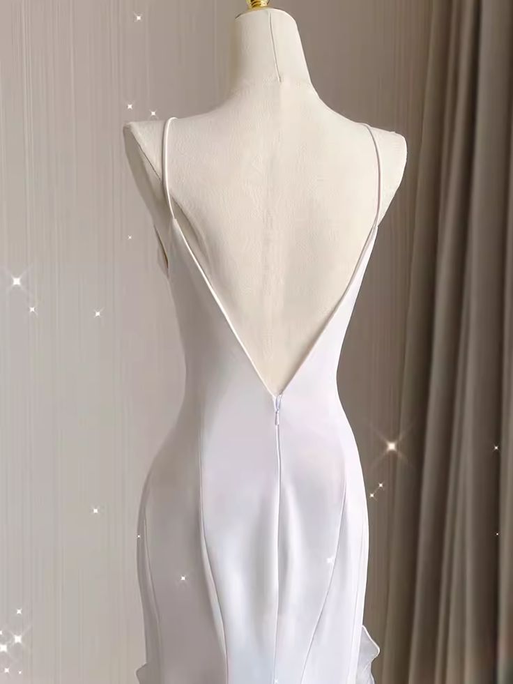 Vintage High Low White Chiffon Wedding Dresses