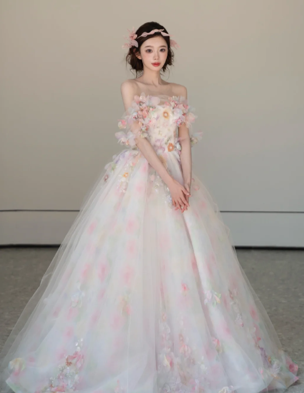 Off The Shoulder Tulle Prom Party Dress Birthday Dress Evening Dress - View 4 | VelvetHem