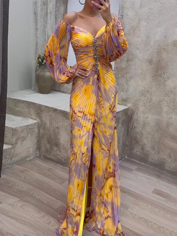 Juana Luxe V Neck Dress Evening Wear Edit