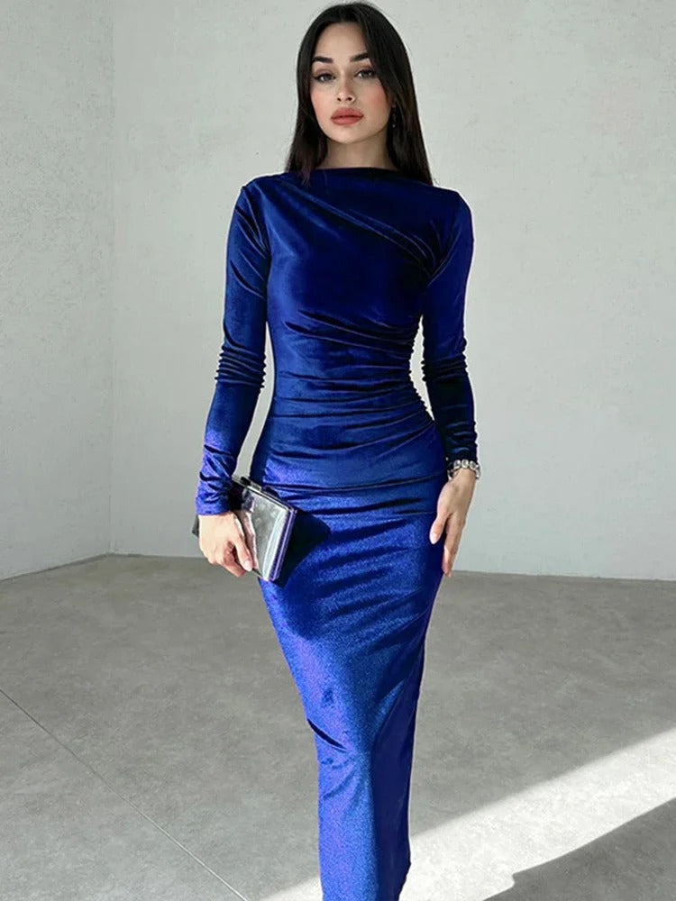Marta Elegant Midi Dress Contemporary Dress with Premium Casual Styling