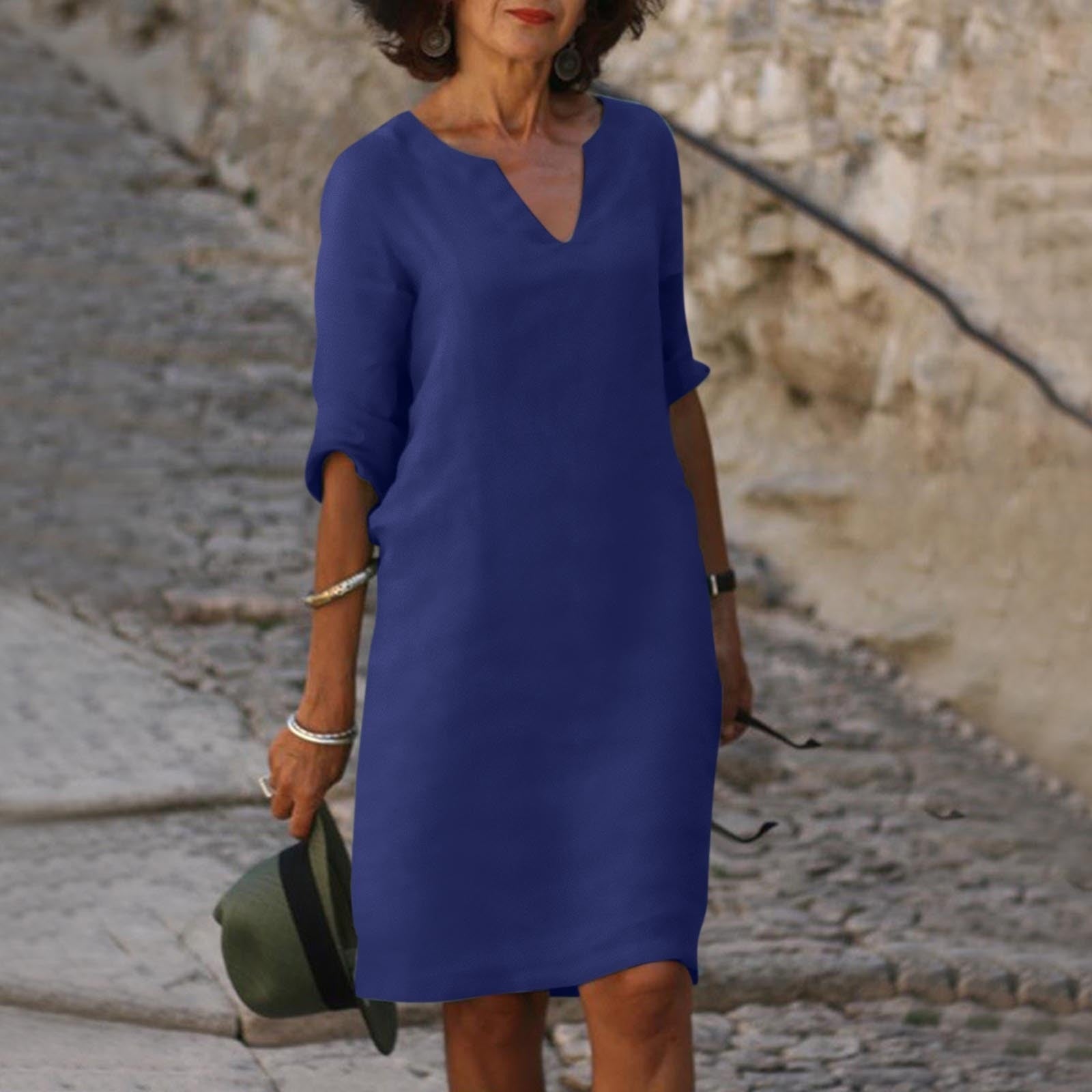 Zulema Elegant V-neck Dress for Women Relaxed Modern Fit