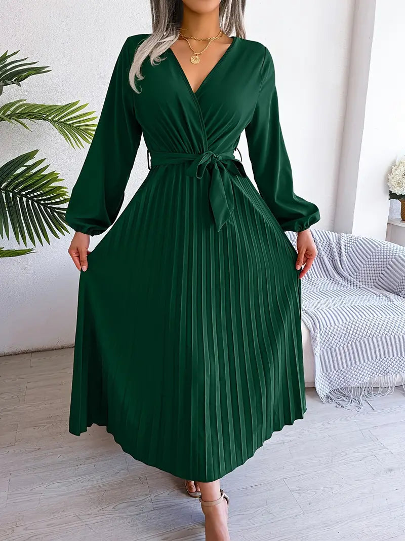 Carlota Boutique Pleated Midi Dress Statement Occasion Edit