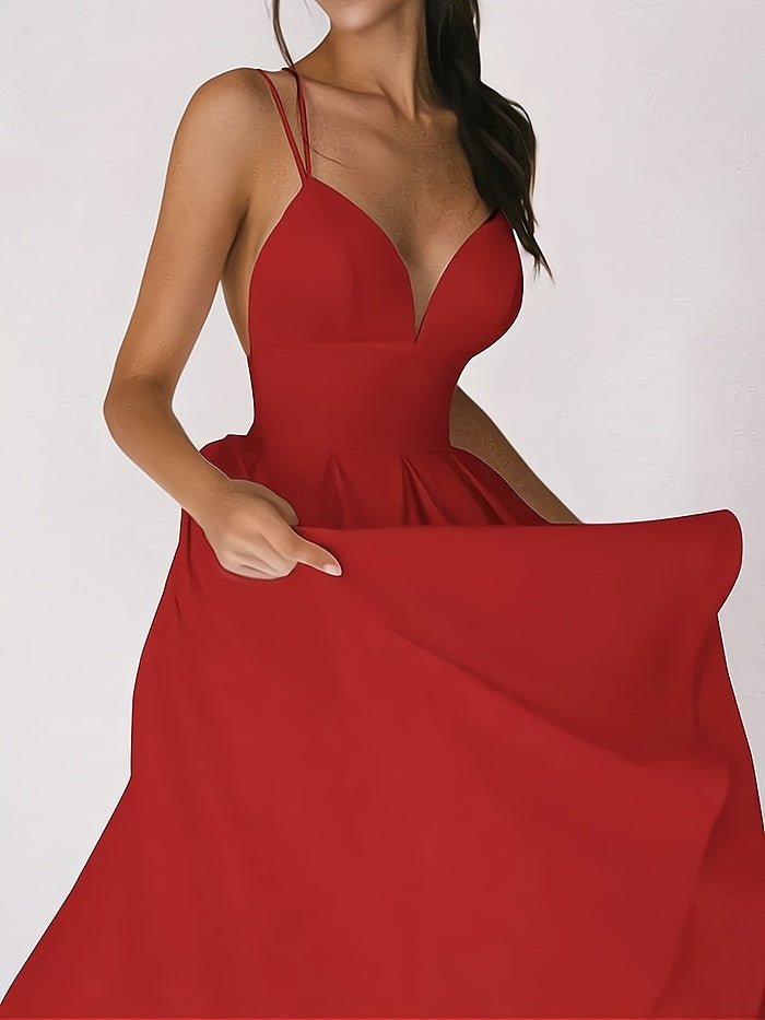 Aurora Elegant V-neck Dress for Women Effortless Chic Look