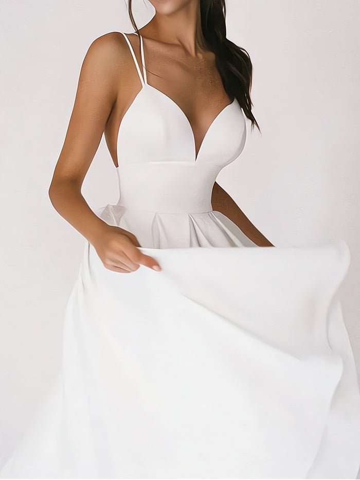 Aurora Elegant V-neck Dress for Women Effortless Chic Look