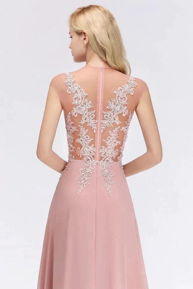 Charming Sleeveless Beadings Aline Evening Maxi Dress Cap Sleeves Bridesmaid Dress (ZD13030)