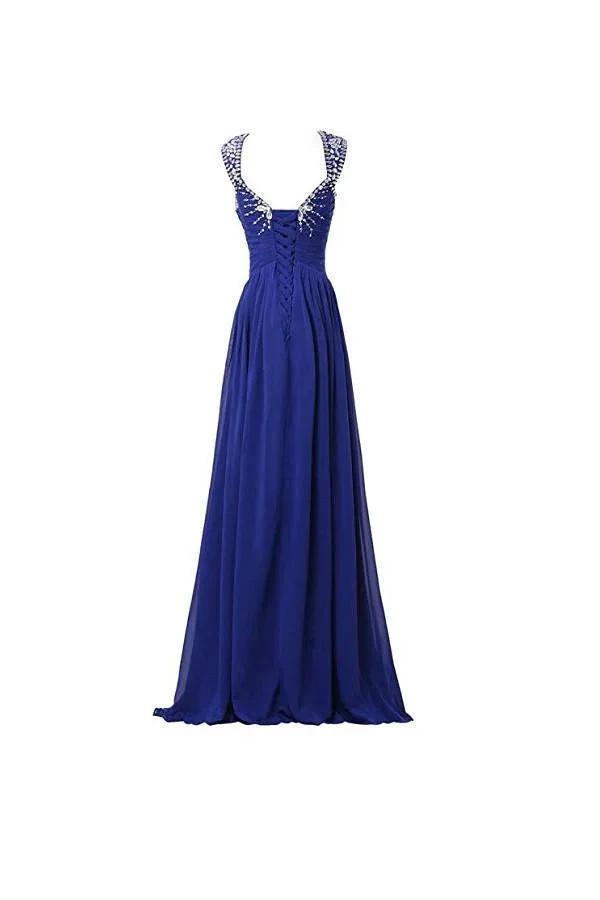Chiffon V-neck Long Prom Gowns Party Dresses Bridesmaid Dresses (ZD13174)