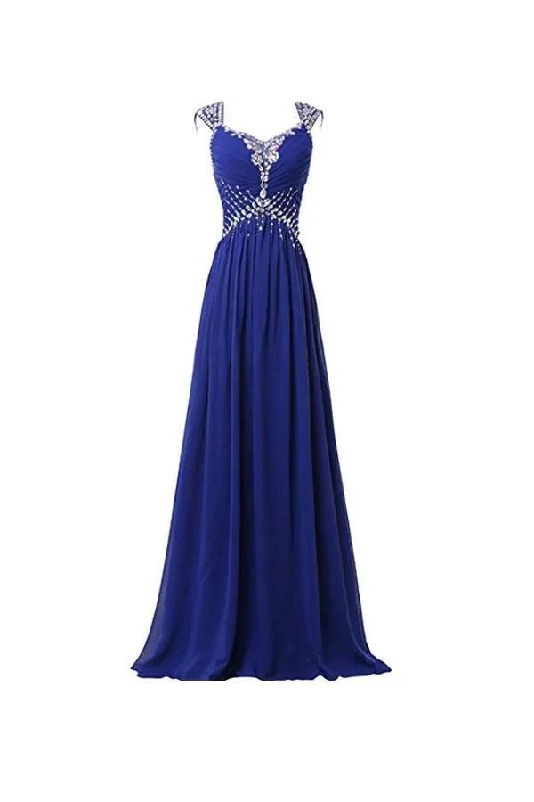 Chiffon V-neck Long Prom Gowns Party Dresses Bridesmaid Dresses (ZD13174)