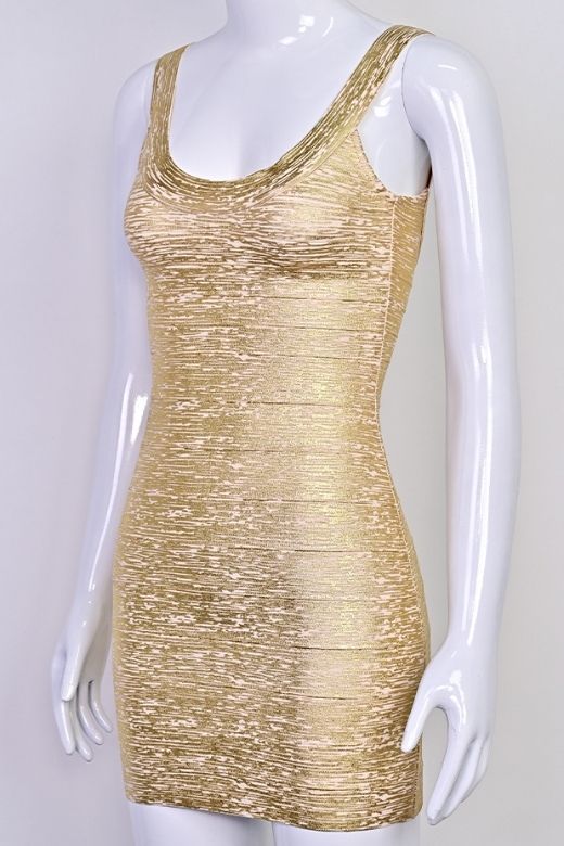 Cindy Bandage Mini Dress - Silver