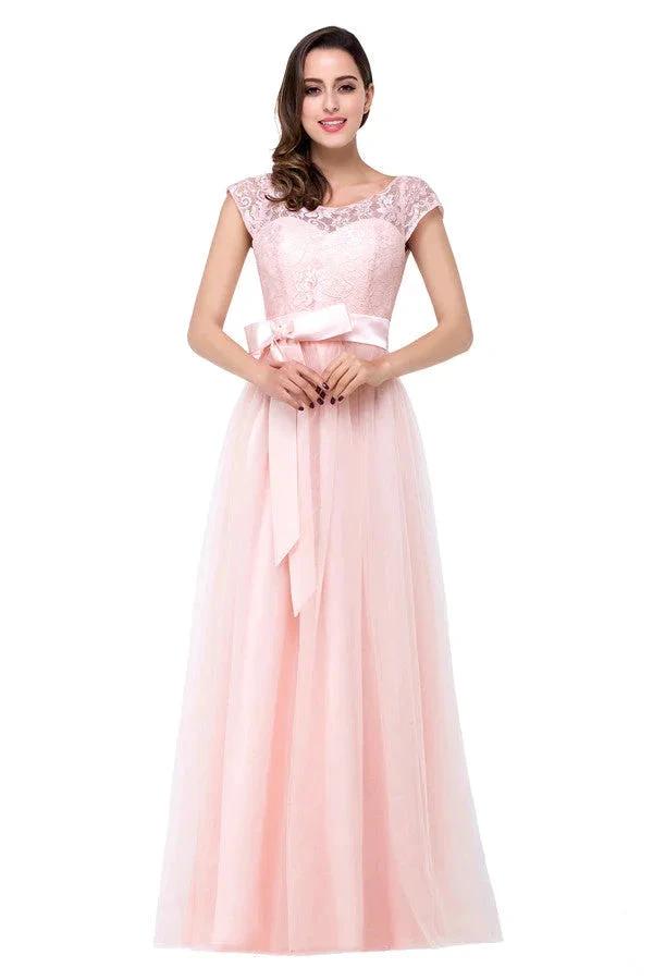 Crew Floor-length A-line Sashes Chiffon Bridesmaid Dresses (ZD13084)