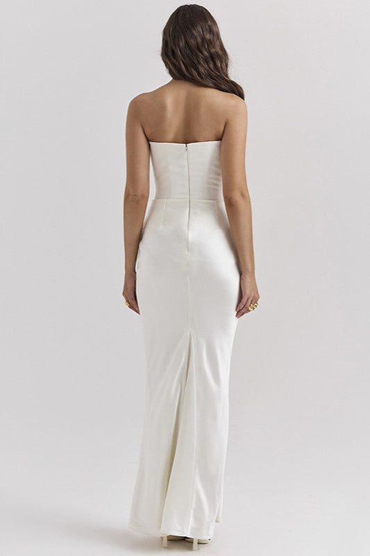 Backless Cinched Waist Maxi Dress - View 6 | VelvetHem