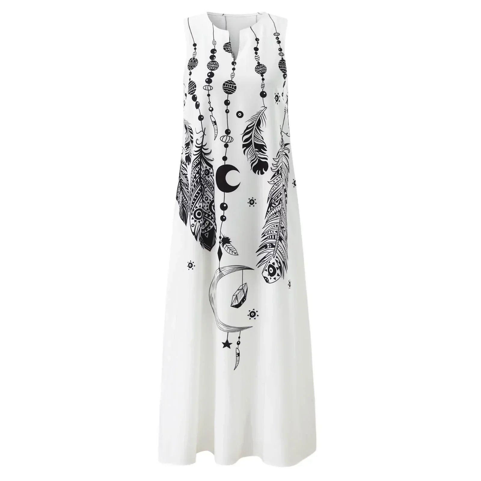 Luz Minimalist María Florales Summer Maxi Dress Chic Silhouette Collection