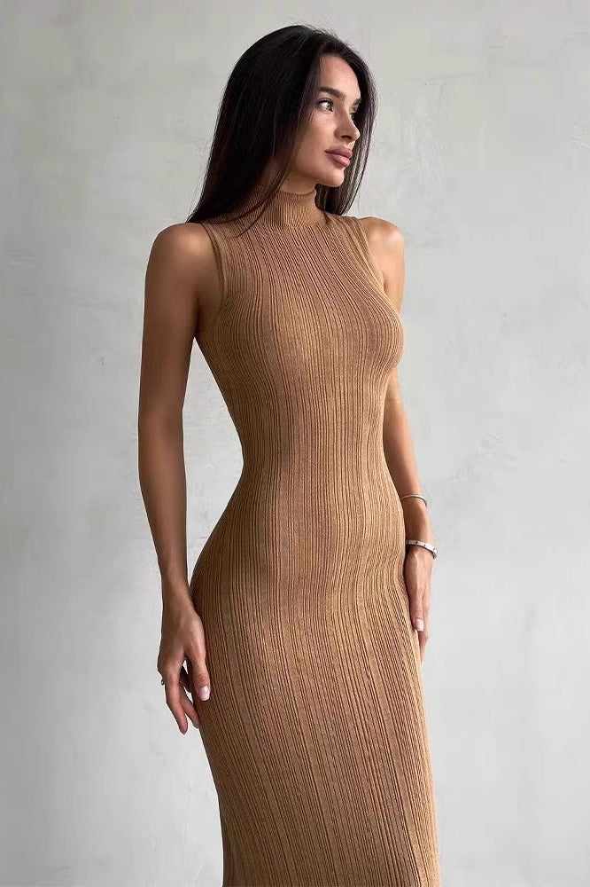Fitted Elegant Knit Sweater Dress - VelvetHem