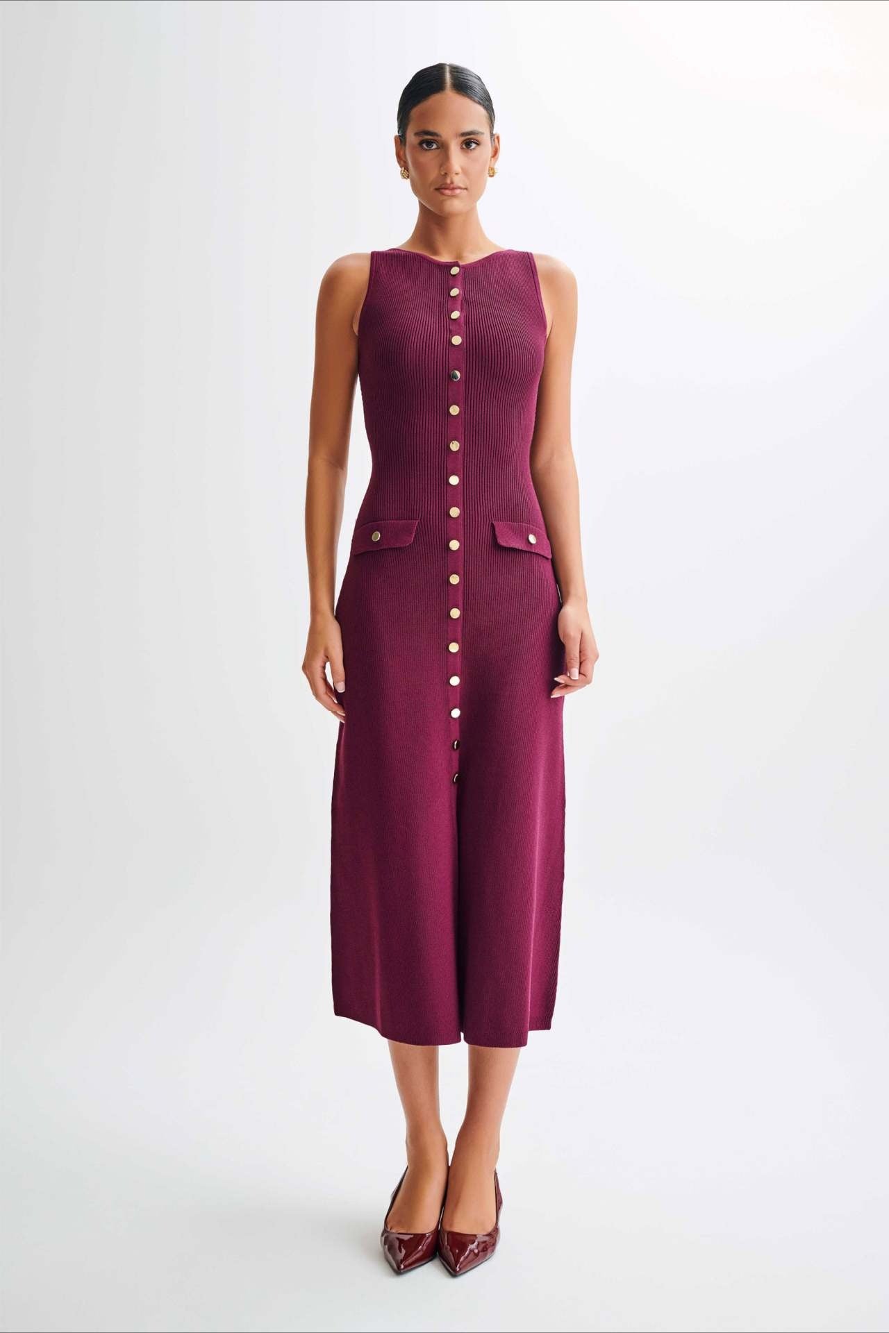 Knit Sleeveless Bodycon Sweater Dress