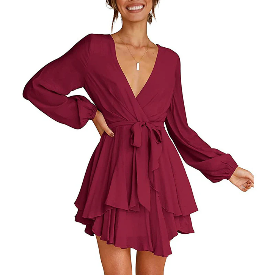 Natalia Exclusive Summer Wrap Mini Dress Boutique Collection