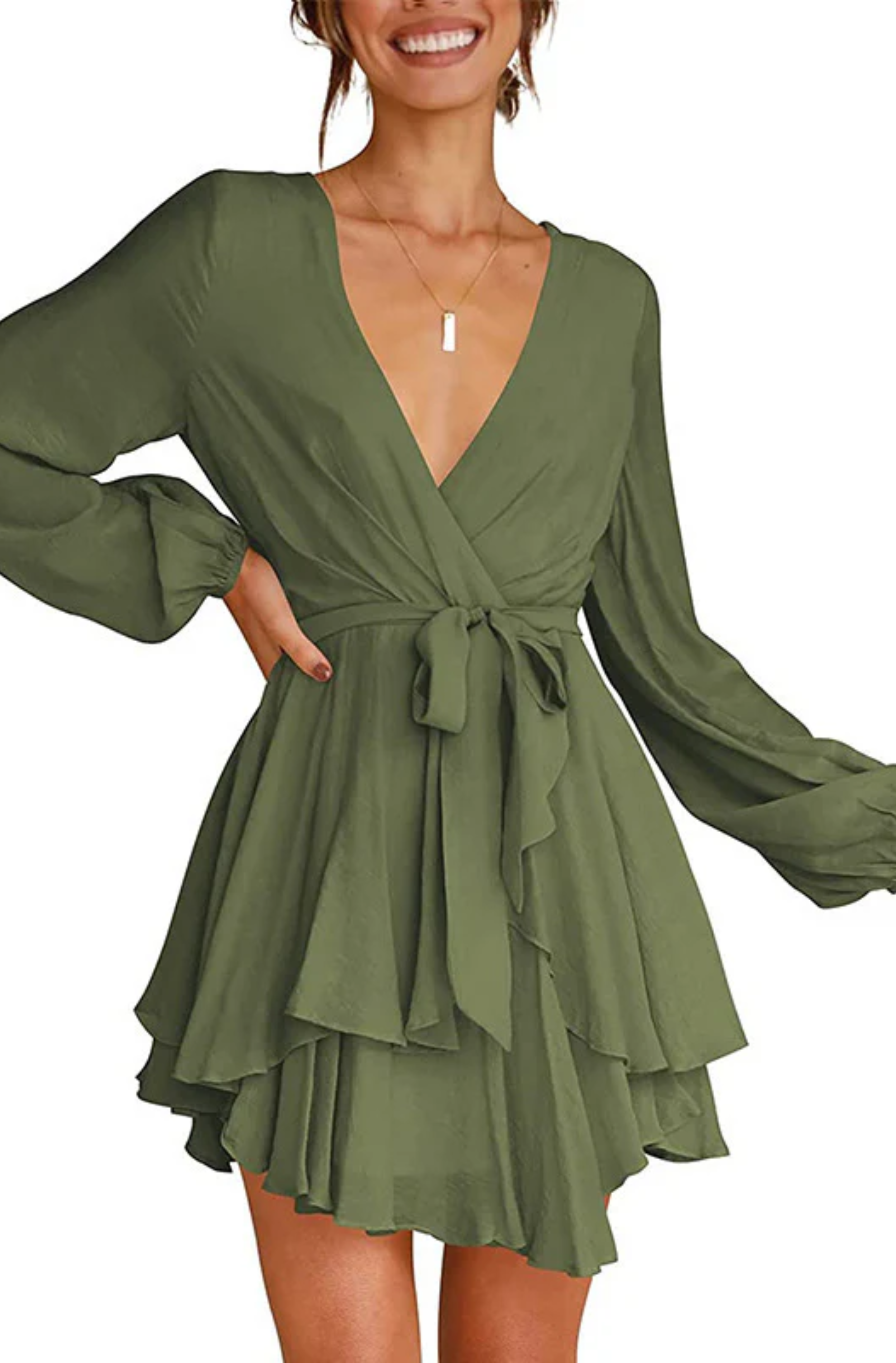 Sara Elevated Summer Wrap Dress Mini Designer Edit