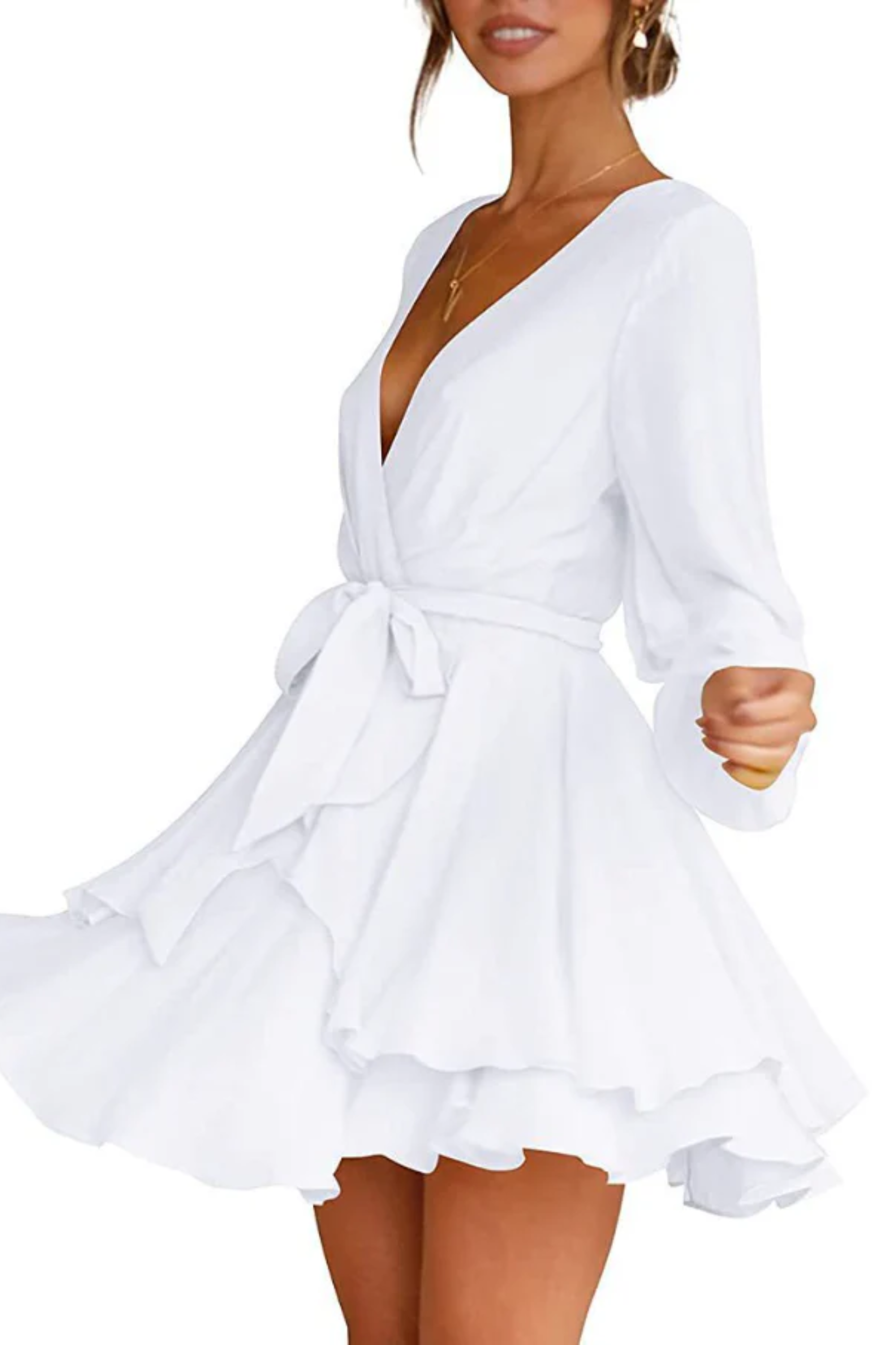 Sara Elevated Summer Wrap Dress Mini Designer Edit