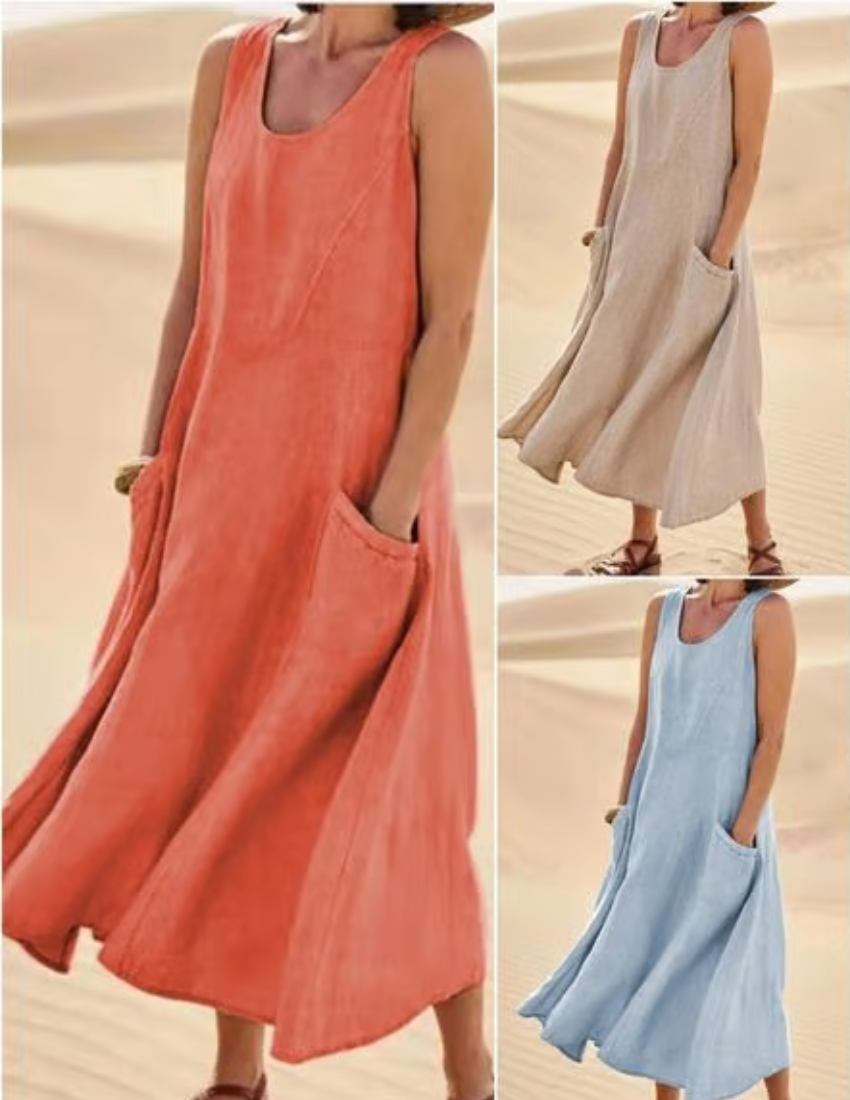 Isabel Chic Women's Airy Summer Midi Dress Statement Occasion Edit