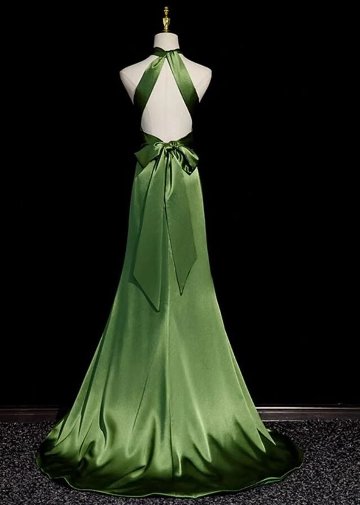 Sexy Backless Long A Line Slit Evening Dress Halter Prom Dress Party Gown - View 2 | VelvetHem
