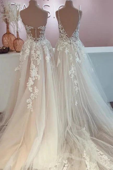 Designer Elegant A-Line Sweetheart Wedding Dresses With Lace (ZD16587)