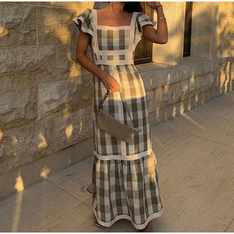 Elisa Exclusive Checkered Dress Boutique Collection
