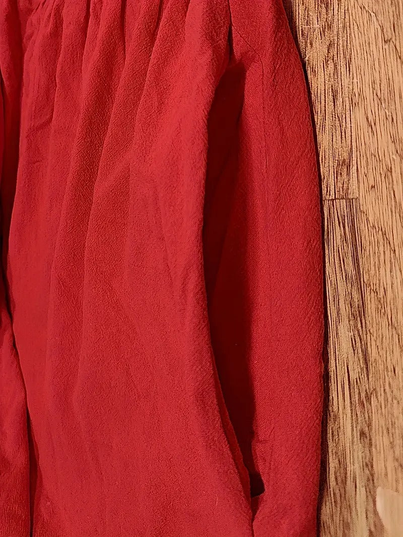 Cecilia Aesthetic Premium Linen Pocket Dress Wardrobe Essential