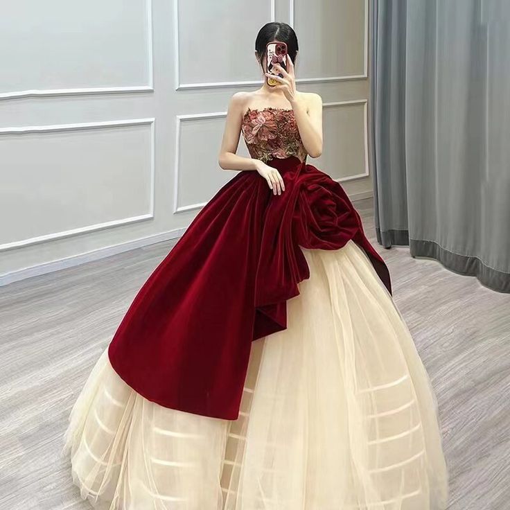 Strapless Birthday Party Dress, Luxury Prom Dress,princess Ball Gown Dress,unique Quinceanera Dress,custom Made fg6830 - View 4 | VelvetHem