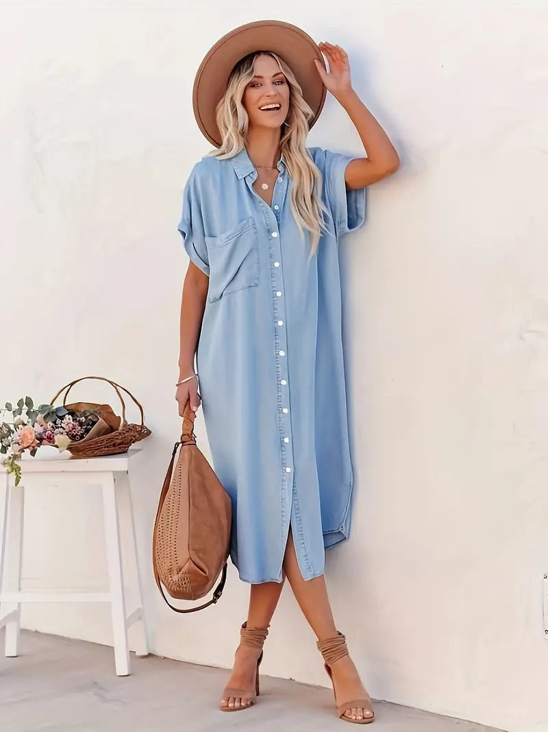 Miriam Aesthetic Dress with Fixed Pockets Premium Wardrobe Essential