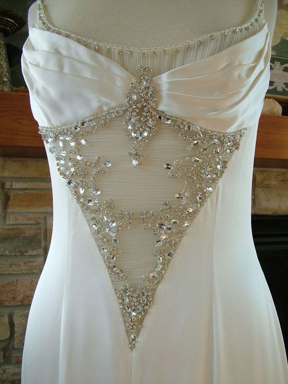 Vintage White Mermaid Beaded Straps Wedding Dress Long Prom Evening Gown
