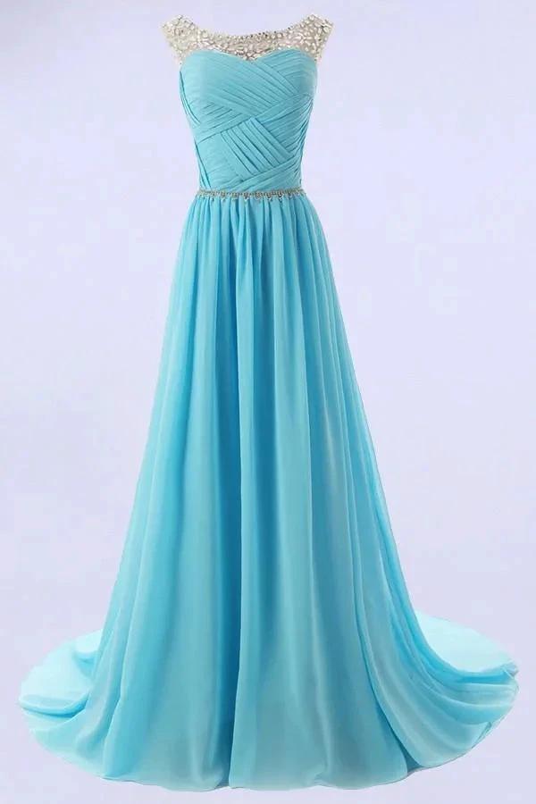 Elegant A-line Scoop Bridesmaid/Prom Dresses with Beading PG 206 (ZD13156)